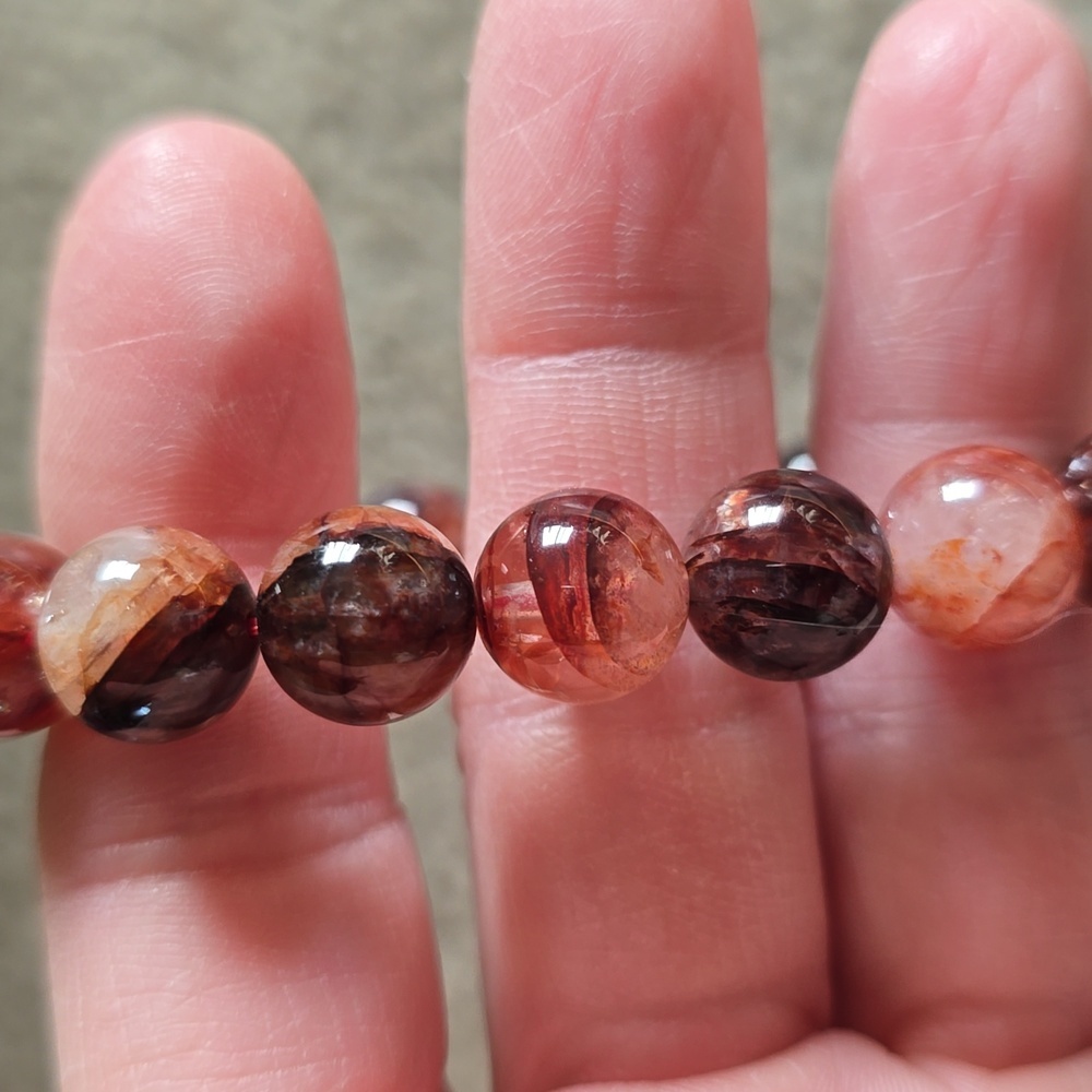 10mm Fire Quartz Bracelet - Picture 10 of 10